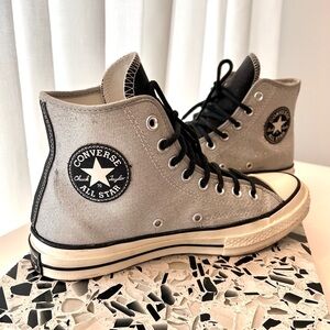 Converse Gray and Black High-Tops
